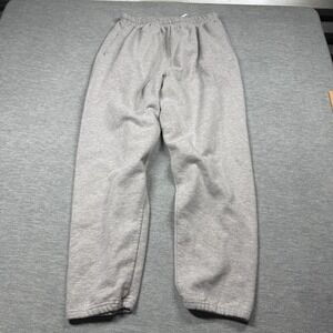 Jerzees Sweatpants Men Large Grey Heather Fleece Elastic Waist Lounge Pants